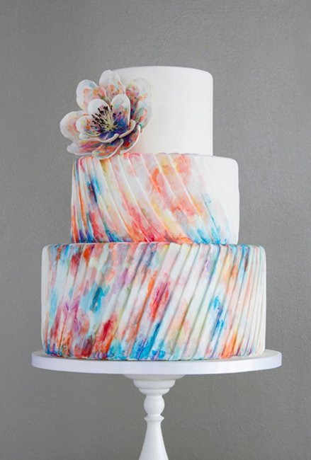 Ручная роспись свадебного торта