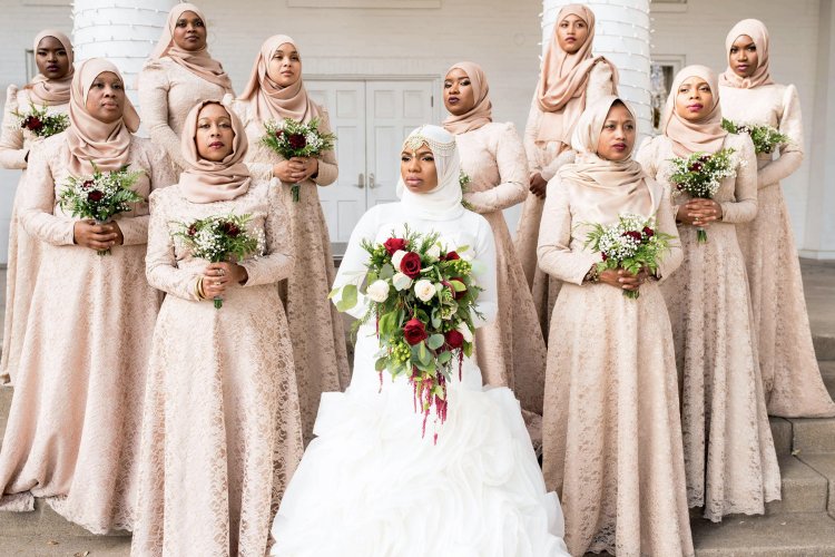 Платья невесты и подружек у африканских мусульман