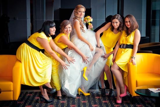 Невеста желтой свадьбы