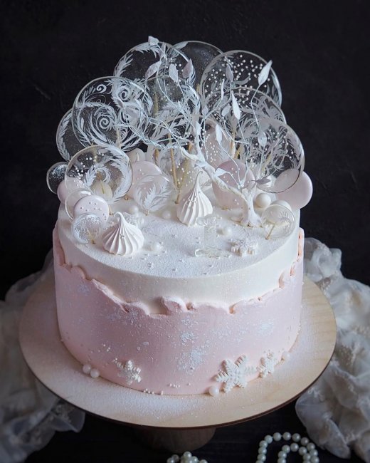 Свадебный торт с леденцами из изомальта