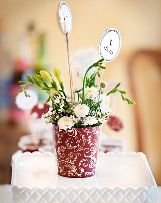 Цветы для свадебного стола