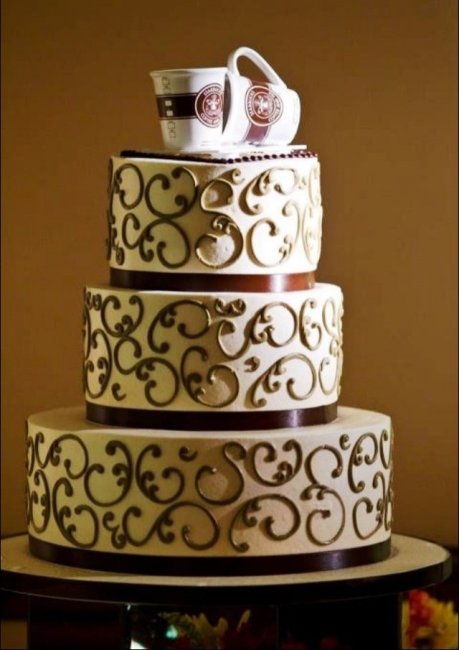 Торт для кофейной свадьбы