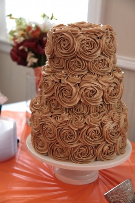 Украшение торта для кофейной свадьбы