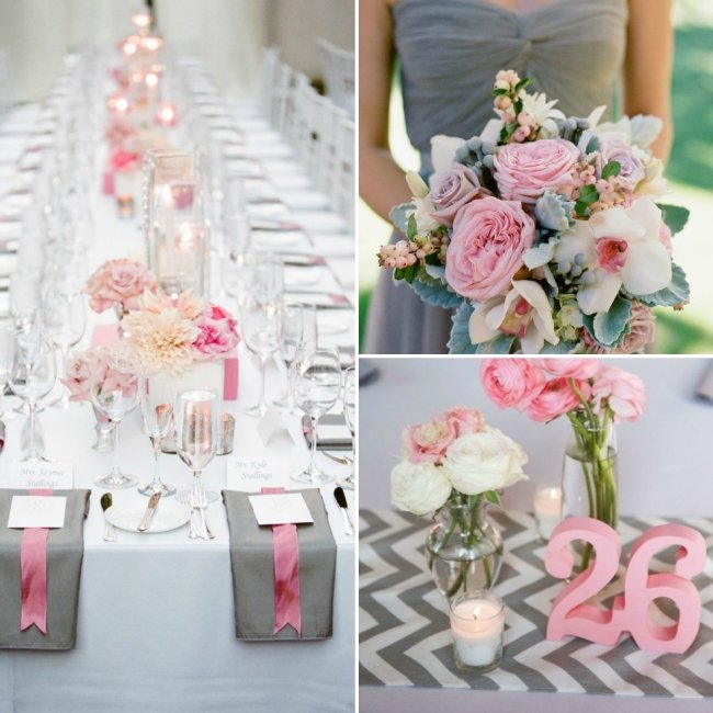Свадьба в цвете розовый + серый