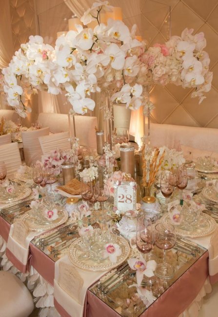 Свадьба в цвете шампань + розовый