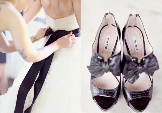 Черные свадебные туфли
